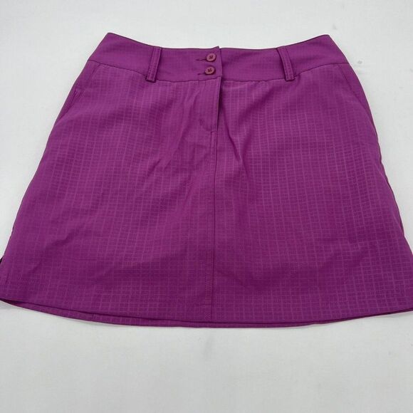 ADIDAS CLIMACOOL Size 2 Golf Tennis SKORT A-Line Pockets Boysenberry - Picture 1 of 6